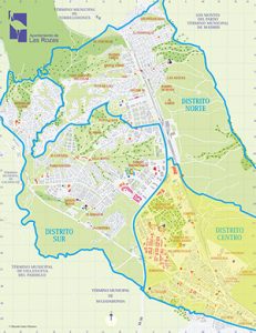 mapa de la zona que pertenece al distrito centro de las rozas