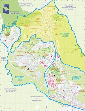 Mapa del distrito norte de Las Rozas