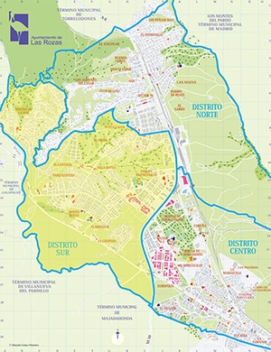 Mapa del distrito sur de las rozas